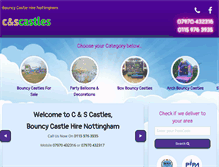 Tablet Screenshot of candscastles.co.uk